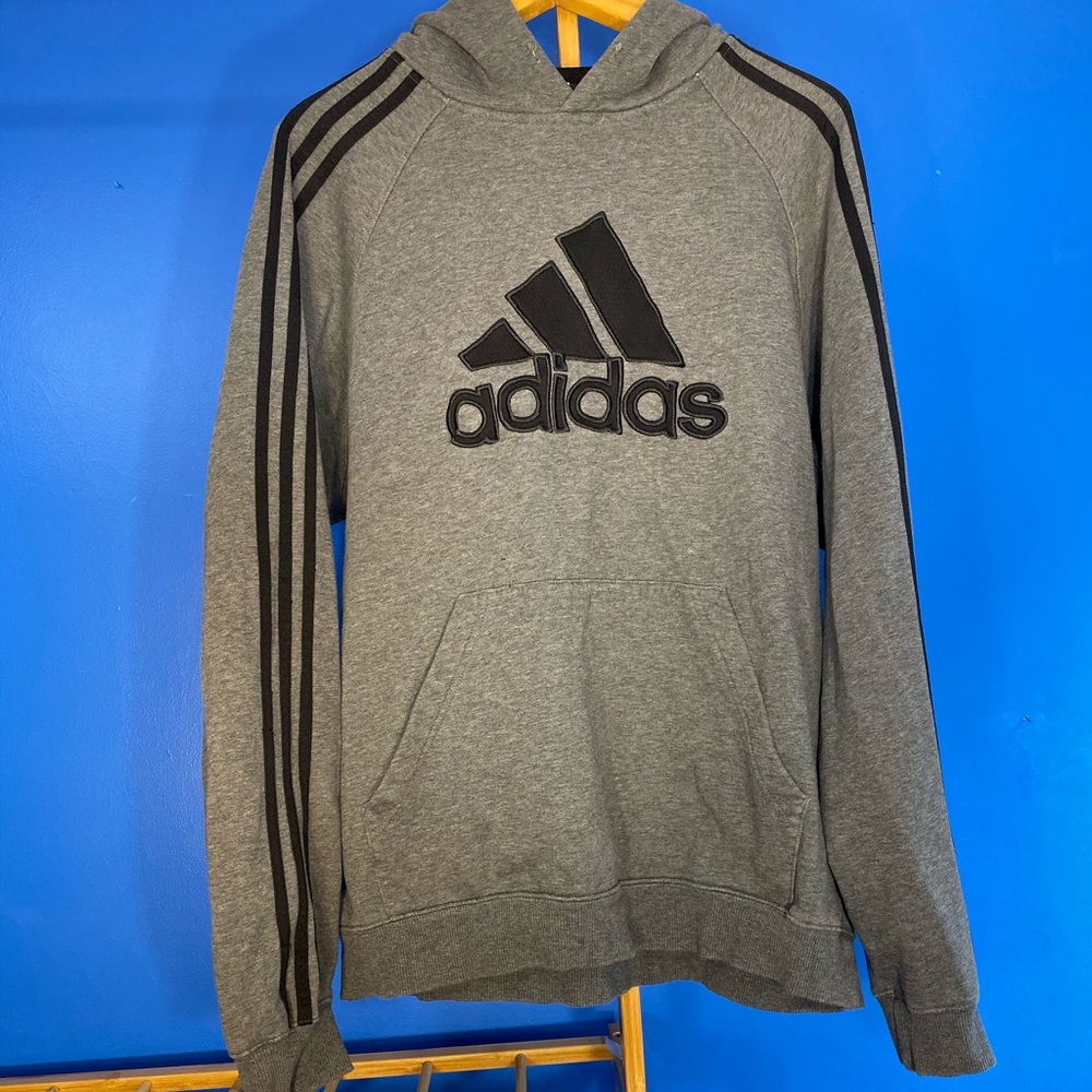 Adidas Big Logo Spell Out Pullover Hoodie